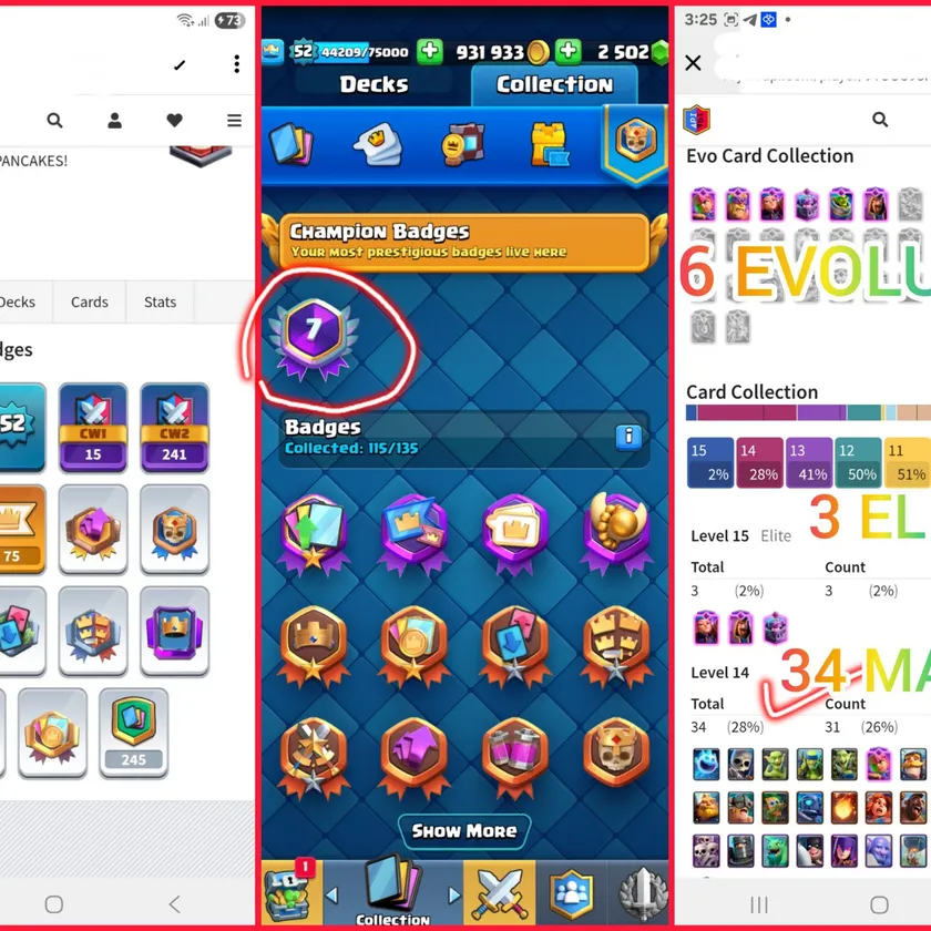 🎯7 YEAR OLD ACC 👌 42-EMOTES(🐦‍🔥34-MAXED(💯8563-  TROPHIES(🏆 52-XP KT-14( ARENA-22(2.5K GMS💎( INSTANT DELIVERY🚒
