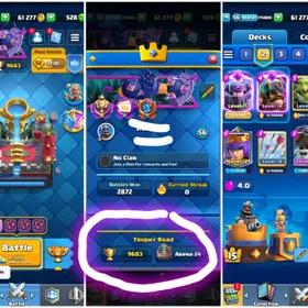 🎯NW UP ARENA 24 🔥 34 MAX 11 ELITE 15 EVO 💯 KT 15 CUPS 9683 XP 56 ✅️ 112 EMOTES 12 KT SKINS 🧜  INSTANT DELIVERY🚒
