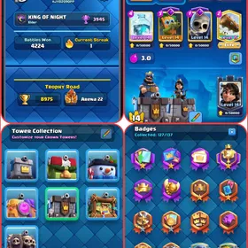 👑LEV-53👑12-EVO CARDS-45 MAX CARD-17 ELITES❤️8975-TROPHIES🏆KT-14💫ARENA-22💥70 EMOTES🫧CHEAP👀INSTANT DELIVERY✅ thumbnail 2